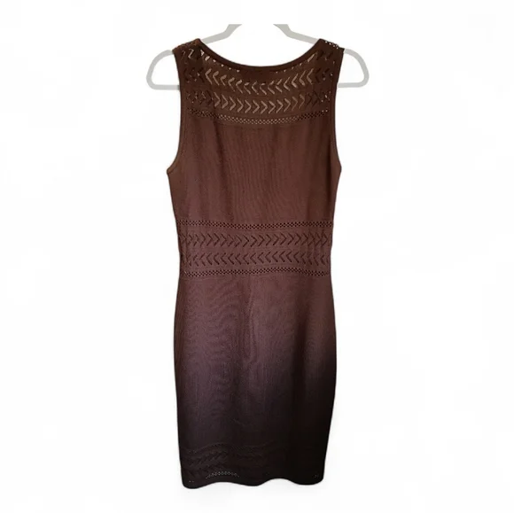 St. John Collection Brown Santana Knit Dress Size 6 Evening Cocktail Mature